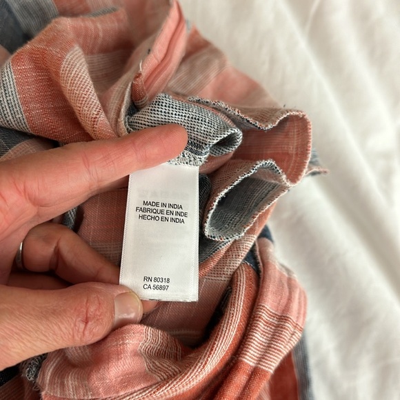 Lucky Brand Striped Blake Sleeveless Cropped Open Back Jumpsuit Romper XS - Picture 11 of 13